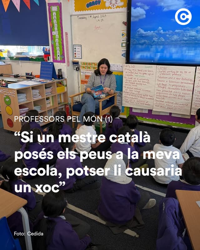 “Si un mestre català posés els peus a la meva escola, potser li causaria un xoc”